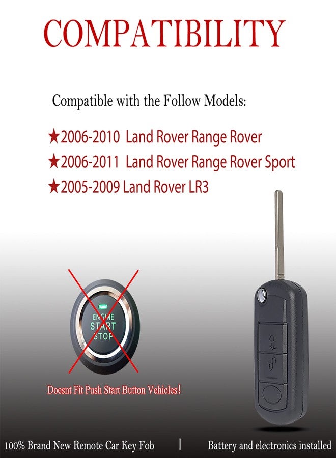 MechanMagic مفتاح تحكم عن بعد بديل من MechanMagic، متوافق مع سيارات لاند روفر رينج روفر موديلات 2006-2010، ورينج روفر سبورت، وLR3 موديلات 2005-2009. رقم تعريف لجنة الاتصالات الفيدرالية: NT8-15K6014CFFTXA. مفتاح قابل للطي للتحكم عن بعد للدخول بدون مفتاح. - Image 3